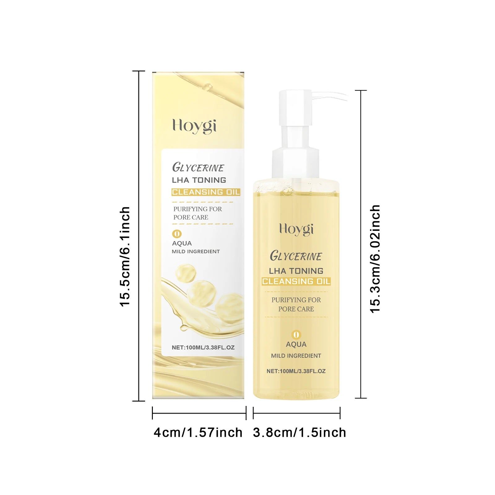 Hoygi Gentle Cleansing Oil – Eye & Lip Makeup Remover, 100ml