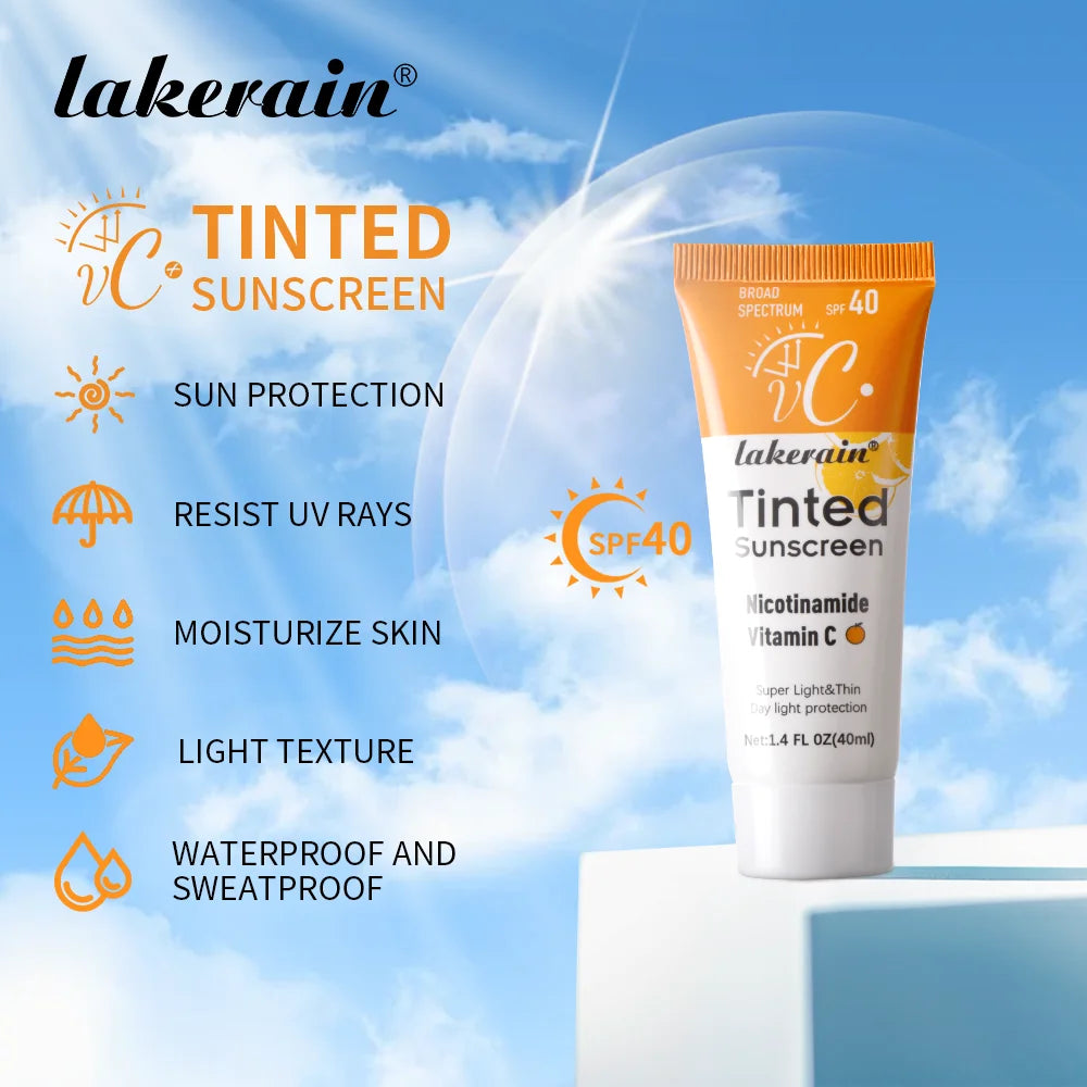 Lakerain SPF40 Tinted VC Sunscreen – Moisturizing & UV Protection