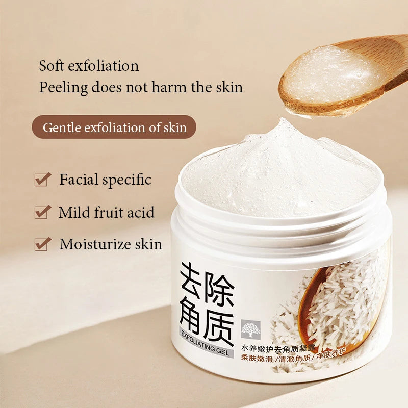 BIOAQUA White Rice Face Exfoliating Gel – Moisturizing & Nourishing Facial Scrub for Smooth, Radiant Skin