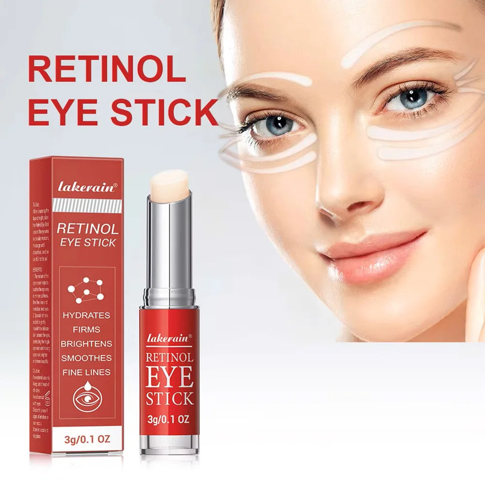 Lakerain Retinol Eye Cream Stick – Dark Circle Lightening & Firming Eye Serum for Women, 3g