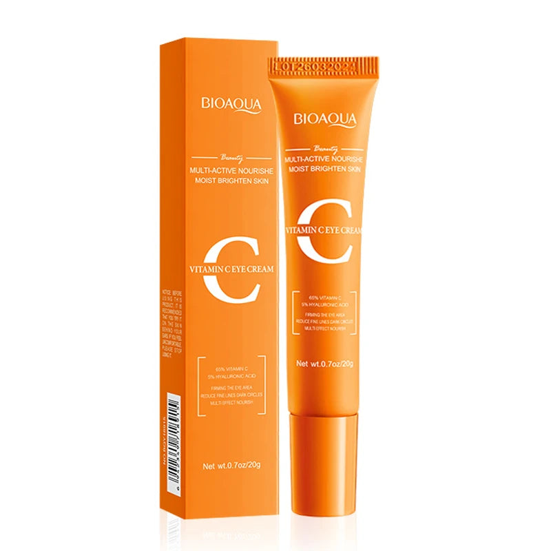 BIOAQUA Vitamin C Eye Cream 20g – Anti-Dark Circles, Puffiness & Hydration