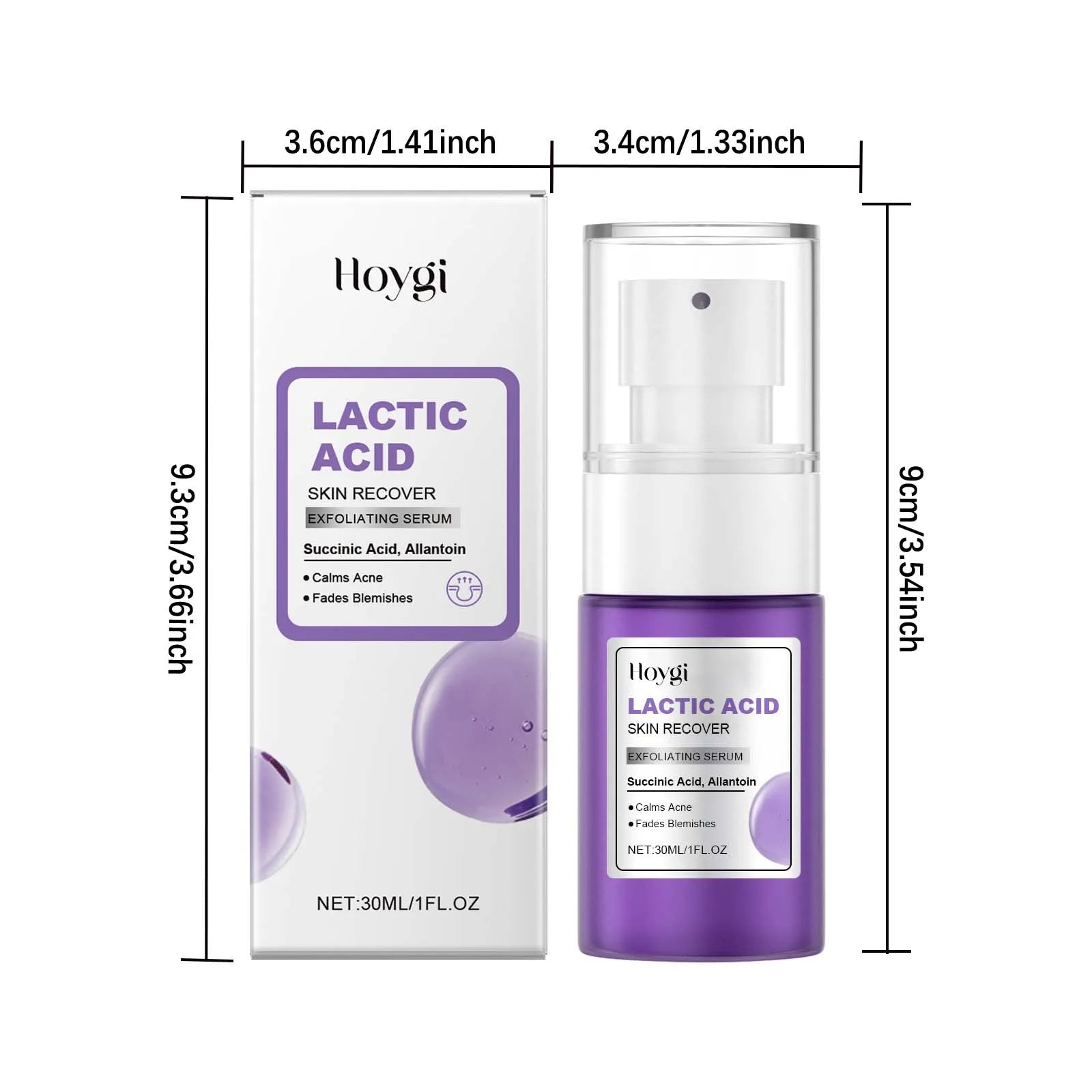 Hoygi Lactic Acid Exfoliating Serum – Anti-Acne, Brightening, 30ml