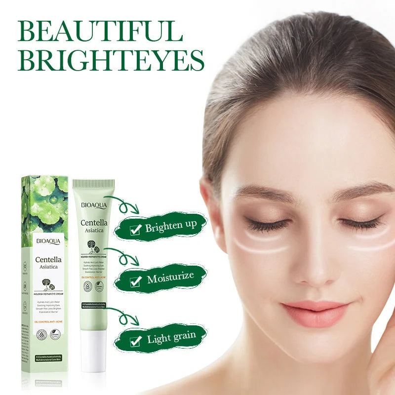 BIOAQUA Centella Eye Cream – Anti-Dark Circles, Puffiness & Firming Eye Treatment, 20g