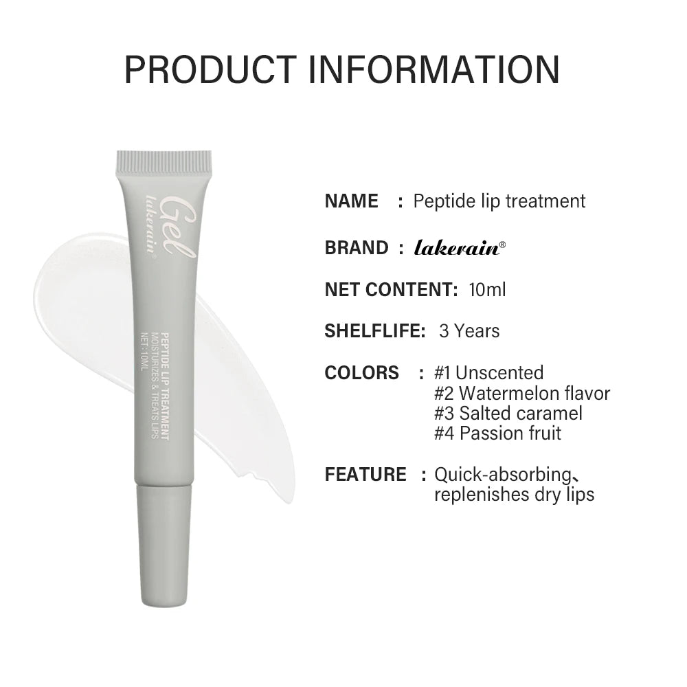 Lakerain Peptide Lip Treatment Jelly – Hydrating & Plumping Lip Balm Gel for Fine Lines & Repair (10ml)