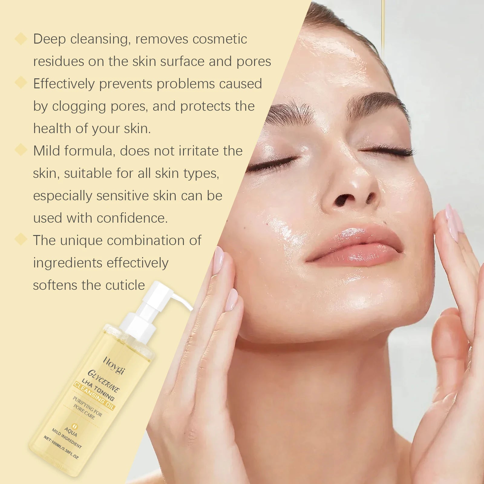 Hoygi Gentle Cleansing Oil – Eye & Lip Makeup Remover, 100ml