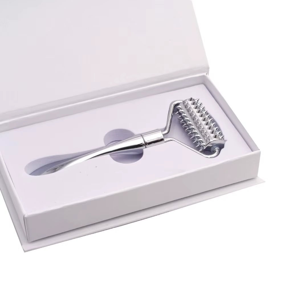 Spa Thin Lift Gua Sha – Zinc Alloy Face Slimming Tool & Wrinkle Relief Massager with Roller and Mask Spatula