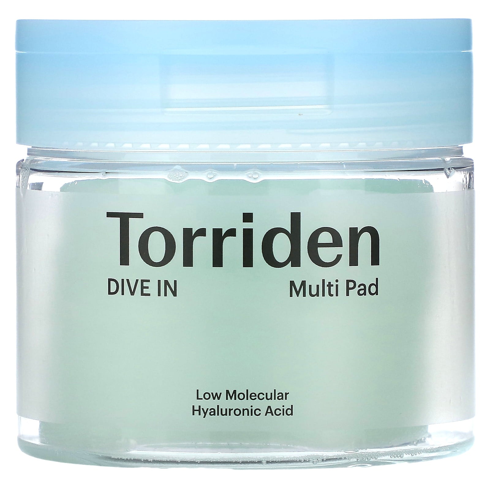  Torriden Dive-In Low Molecular Hyaluronic Acid Multi Pad 80 Sheets (160ml) – Vegan Korean Toner Pads with 5D Hyaluronic Acid, Allantoin & Malachite Extract for Deep Hydration & Soothing Care