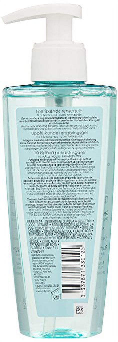 Vichy Pureté Thermale Fresh Cleansing Gel 200ml – Gentle Cleanser for Sensitive Skin