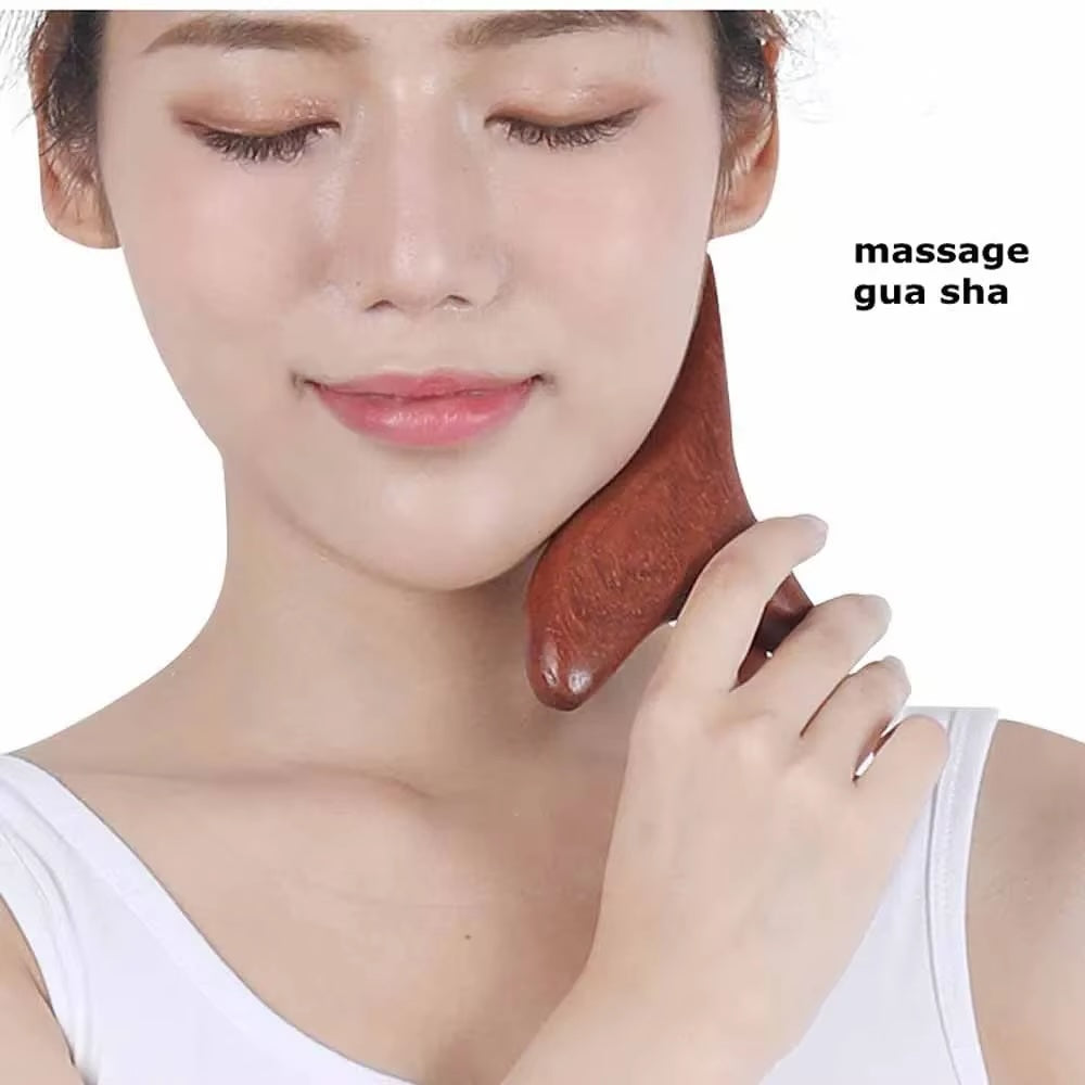 Wood Gua Sha Massage Tool – Natural Wooden Lymphatic Drainage & Deep Tissue Trigger Point Body Massager