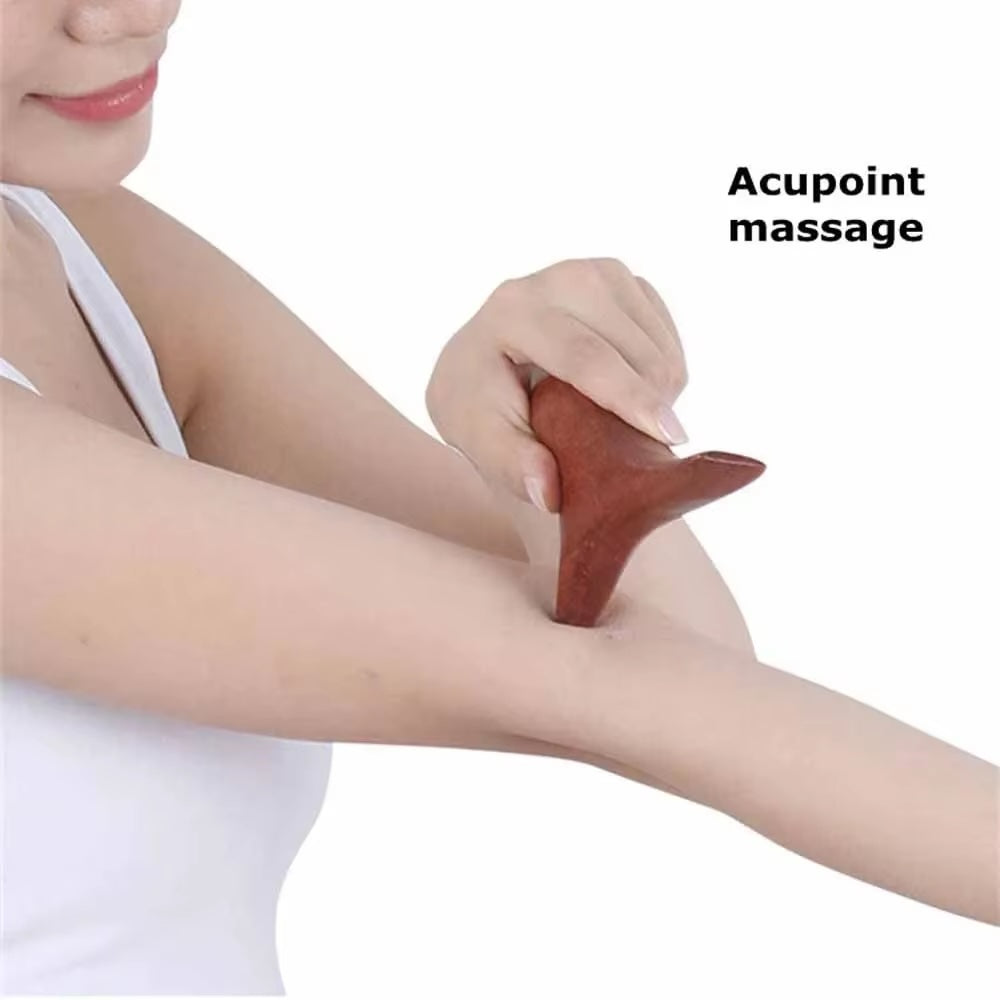 Wood Gua Sha Massage Tool – Natural Wooden Lymphatic Drainage & Deep Tissue Trigger Point Body Massager