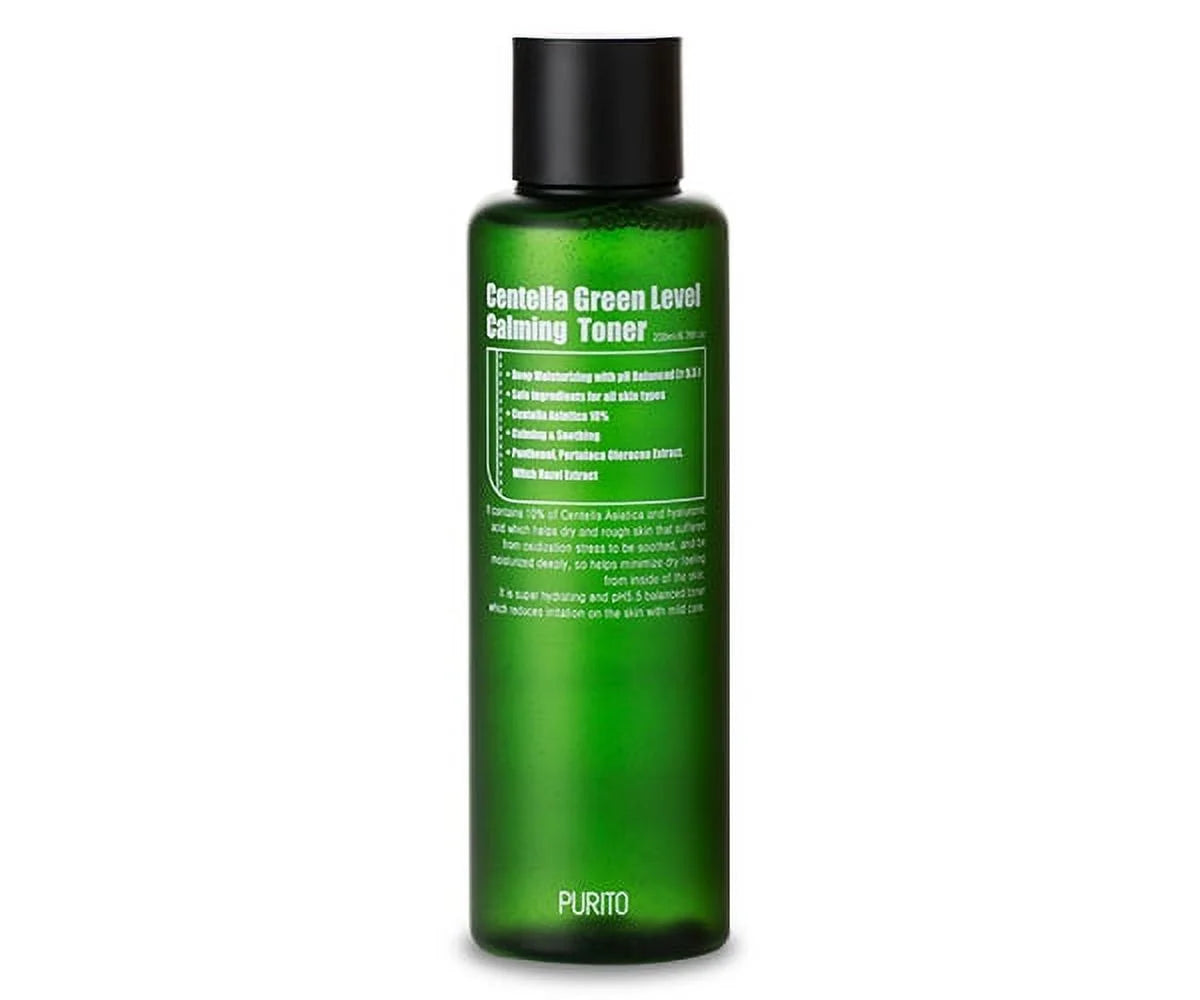 PURITO Centella Green Level Calming Toner 200ml – Soothing & Hydrating Toner with 10% Centella Asiatica