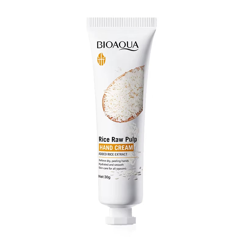 BIOAQUA White Rice Hand Cream – Moisturizing, Brightening & Nourishing Skincare for Dry Hands