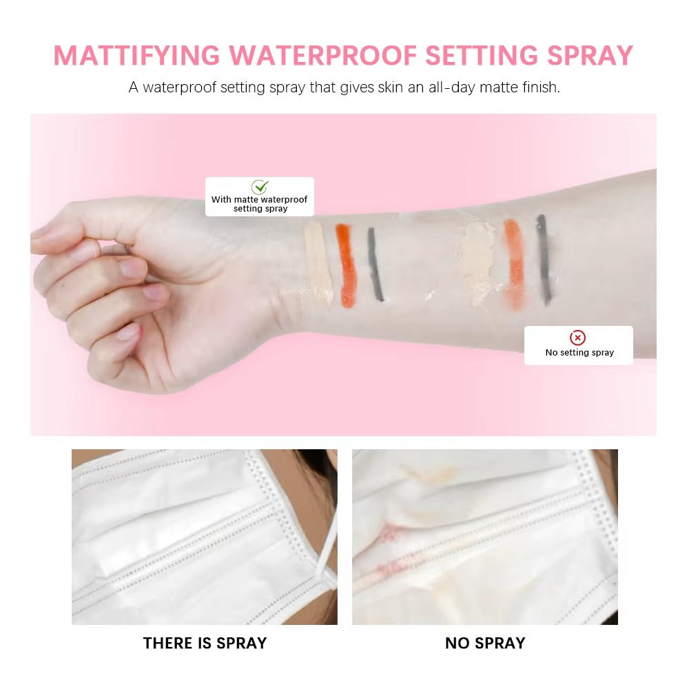 Lakerain Mattifying Waterproof Setting Spray – Long-Lasting Makeup Fixer for Oil Control & Shine-Free Finish