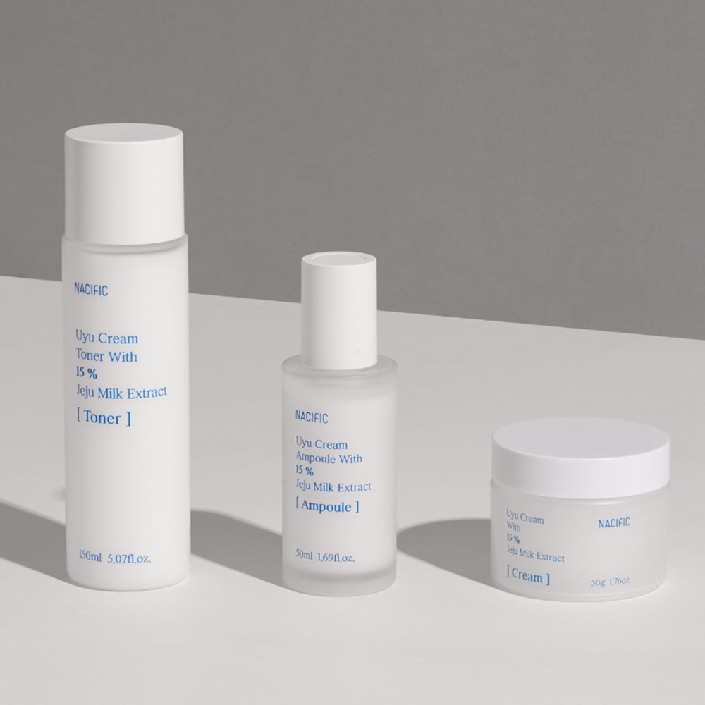 Nacific Uyu Cream Ampoule – Jeju Milk, Niacinamide & Ceramides Hydration