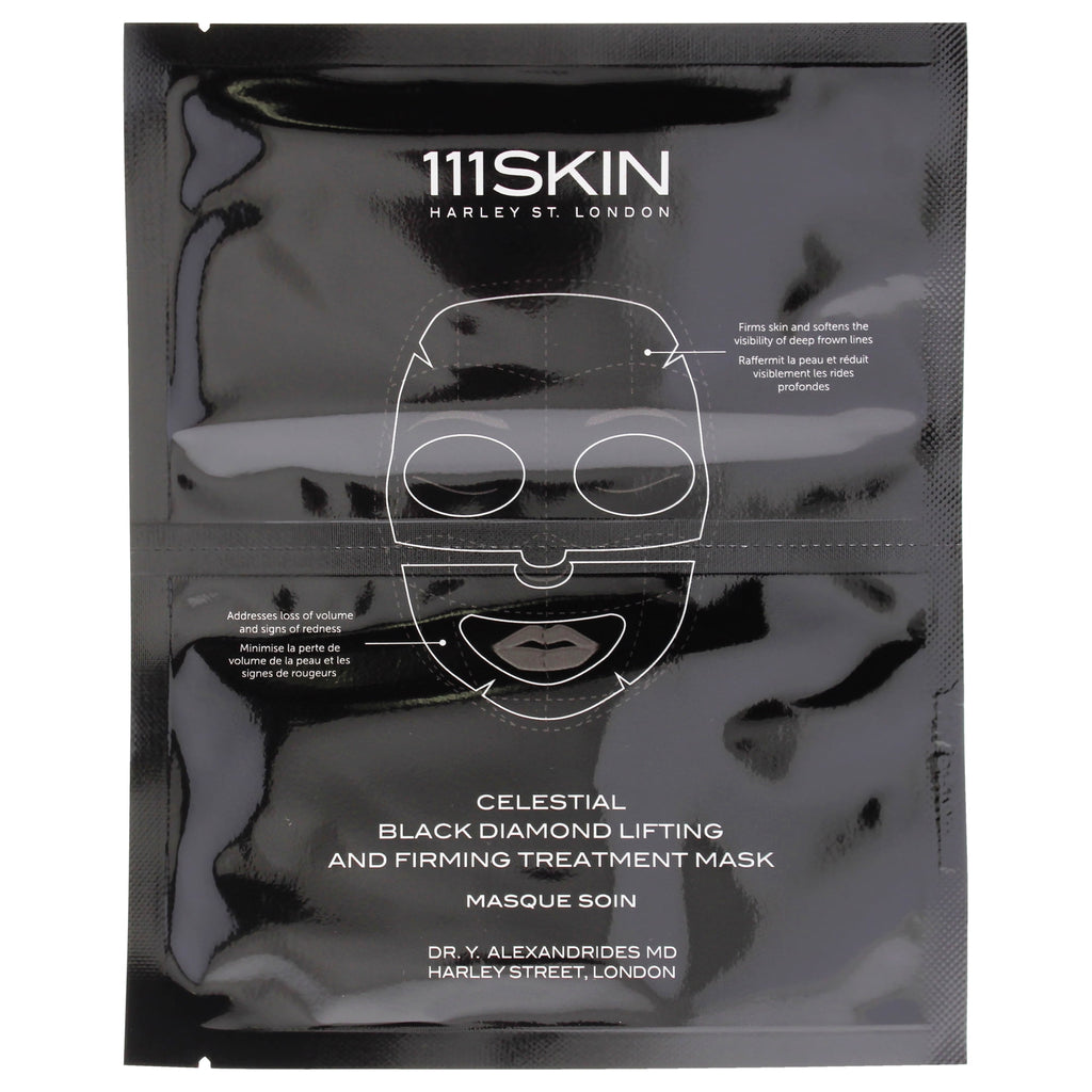 111SKIN Celestial Black Diamond Lifting & Firming Treatment Mask – 5-Piece Set | Anti-Aging Hydrogel Face Masks for Firmness, Hydration & Radiance