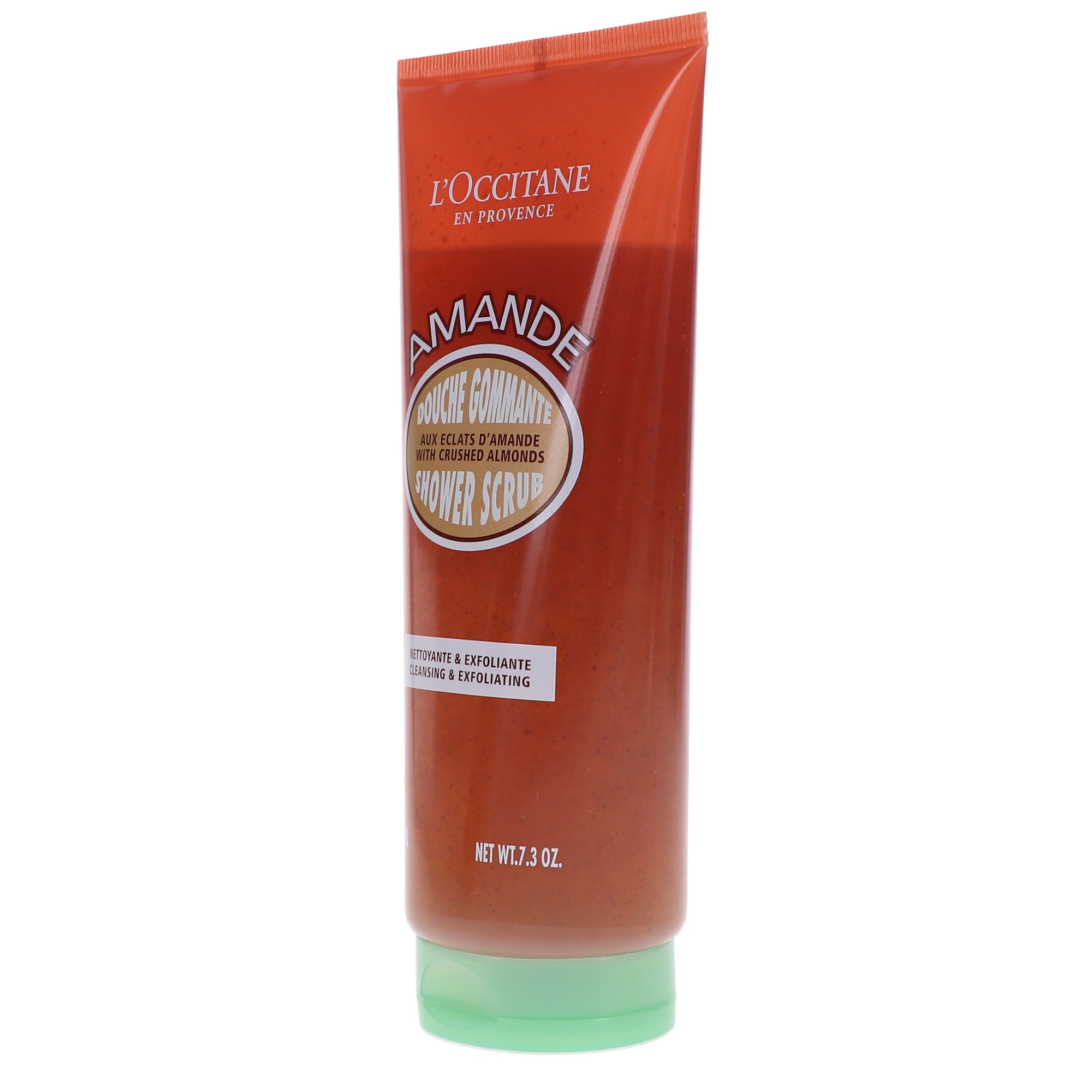 L’Occitane Almond Shower Scrub – Exfoliating Body Wash with Crushed Almond Shells, 7.3 oz