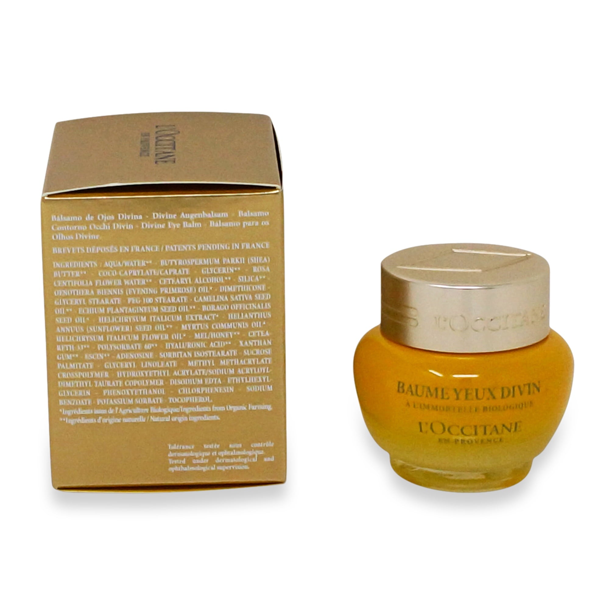 L’Occitane Immortelle Divine Eye Balm – Anti-Aging Eye Treatment with Immortelle Essential Oil, 0.5 oz