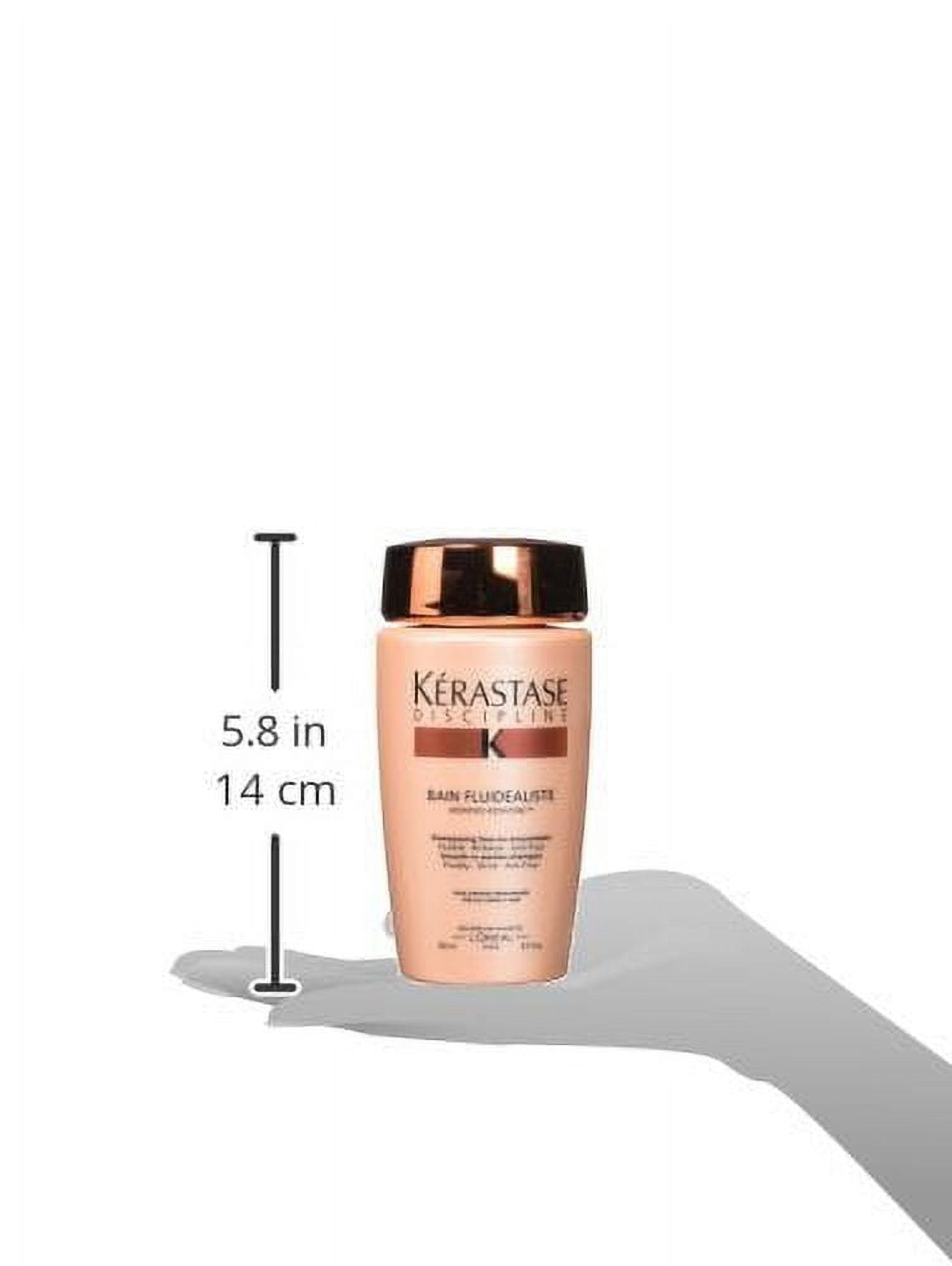 Kerastase Discipline Bain Fluidealiste Sulfate-Free Shampoo 8.5 oz – Anti-Frizz Smoothing Shampoo for Unruly Hair