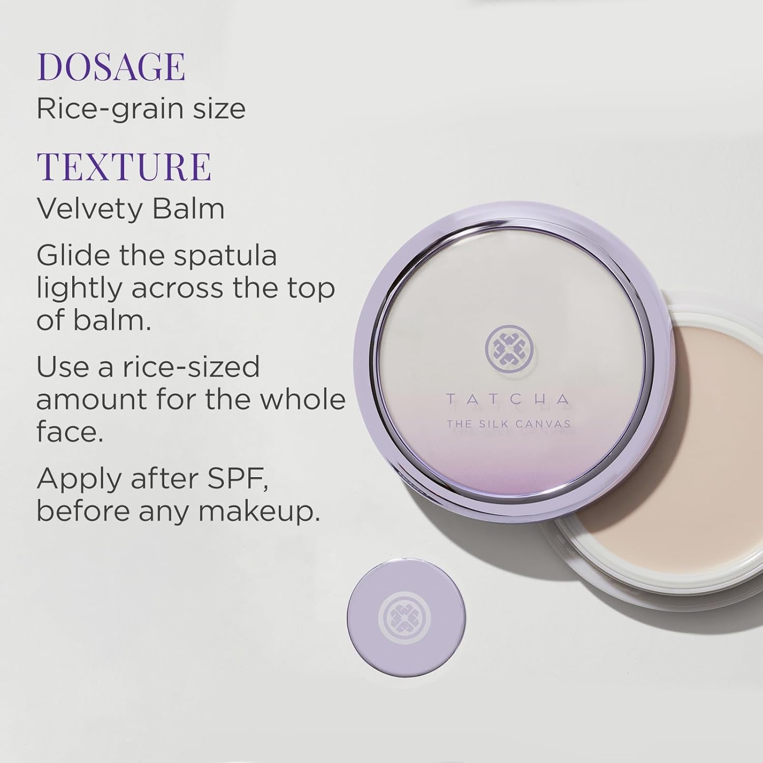 Tatcha the Silk Canvas | Poreless Primer for Face Makeup, Lasts Longer and Instantly Perfects Skin, 20 G | 0.7 Oz