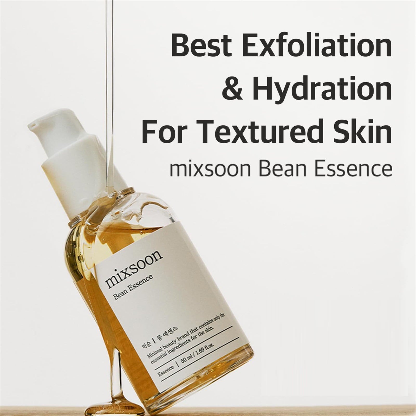 Mixsoon Bean Essence 50ml – Hydrating Korean Essence with Fermented Soybean & Pomegranate Extracts