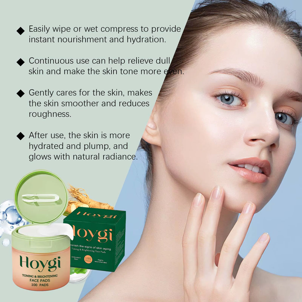 Hoygi Centella Asiatica Facial Pads – 100 Pads | Moisturizing, Anti-Acne, Skin Soothing & Repair