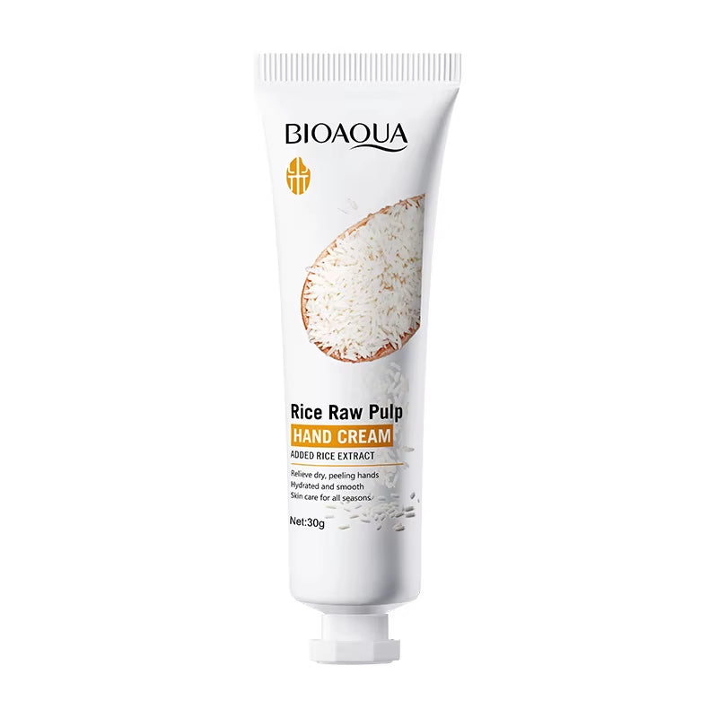 BIOAQUA White Rice Hand Cream – Moisturizing, Brightening & Nourishing Skincare for Dry Hands
