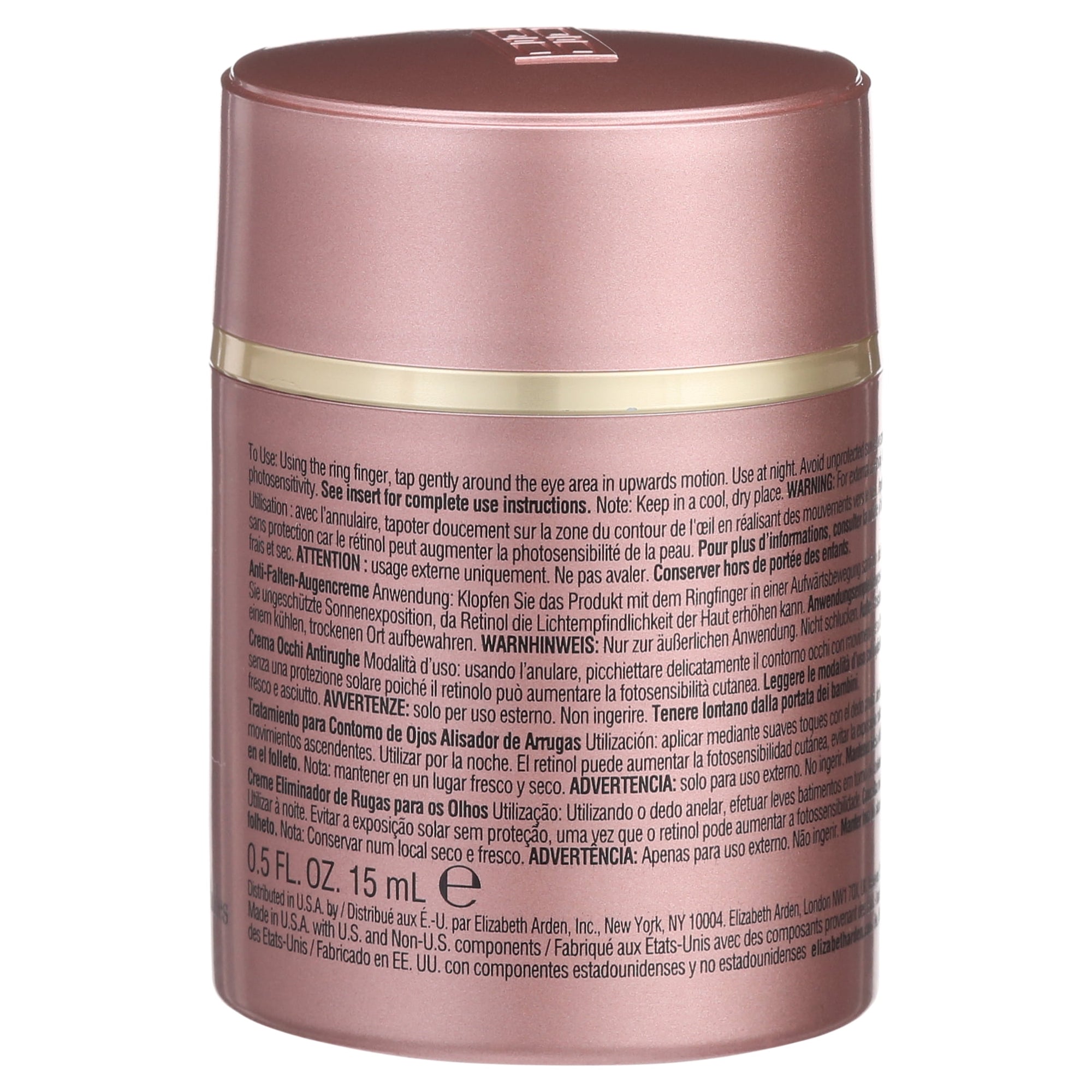 Elizabeth Arden Retinol Ceramide Line Erasing Eye Cream 15ml – Anti-Aging Eye Treatment with Encapsulated Retinol and Ceramides