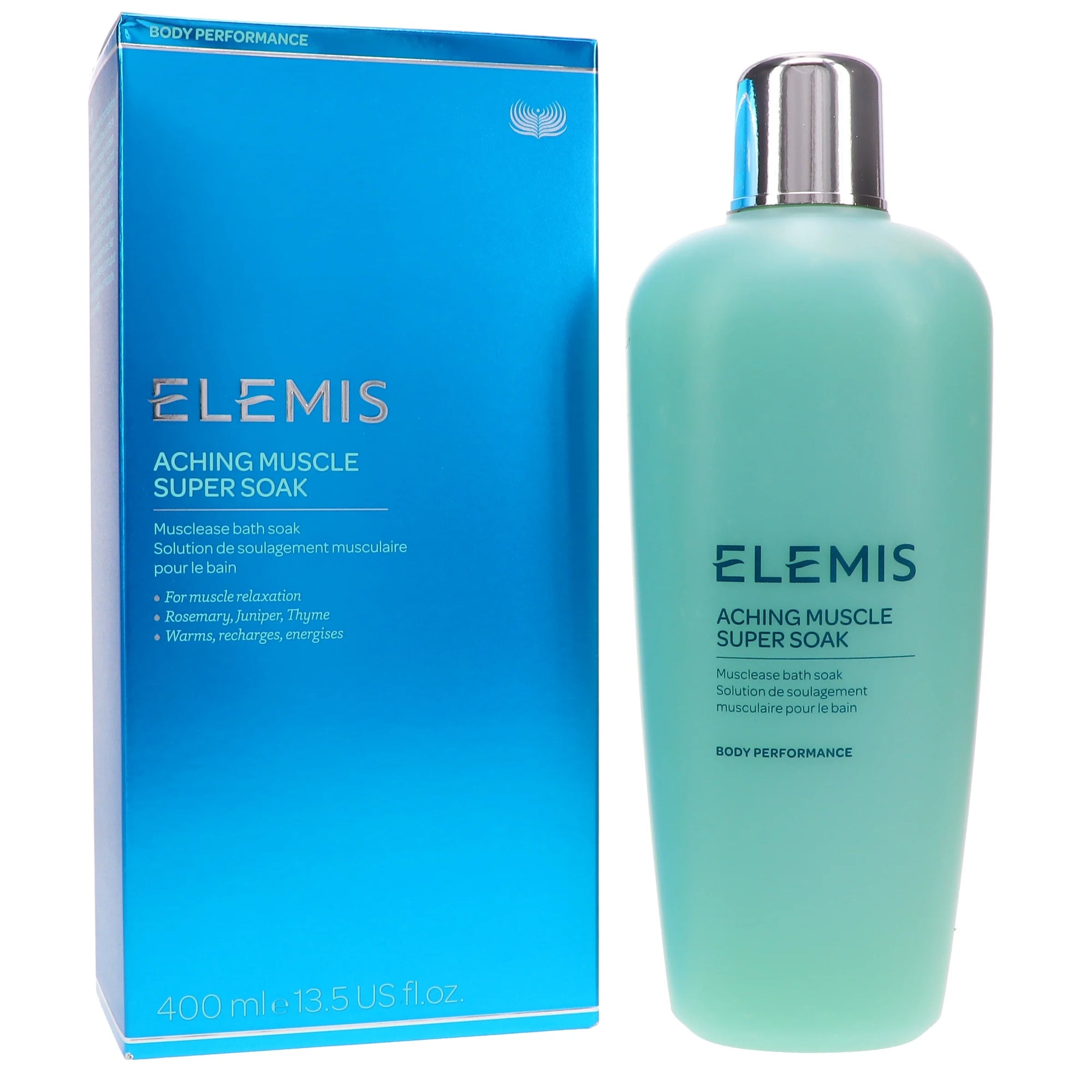 ELEMIS Aching Muscle Super Soak – Natural Foaming Bath Soak for Soothing Sore Muscles (13.5 oz)