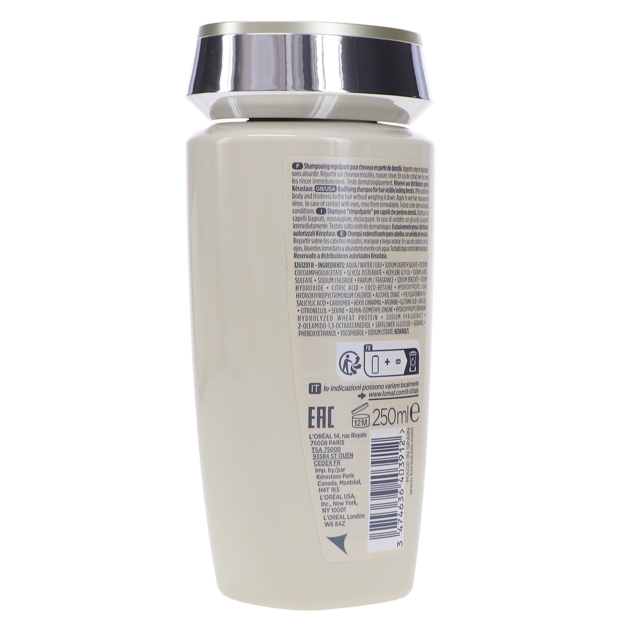 Kerastase Densifique Bain Densité Shampoo 8.5 oz – Thickening Shampoo for Thinning & Fine Hair