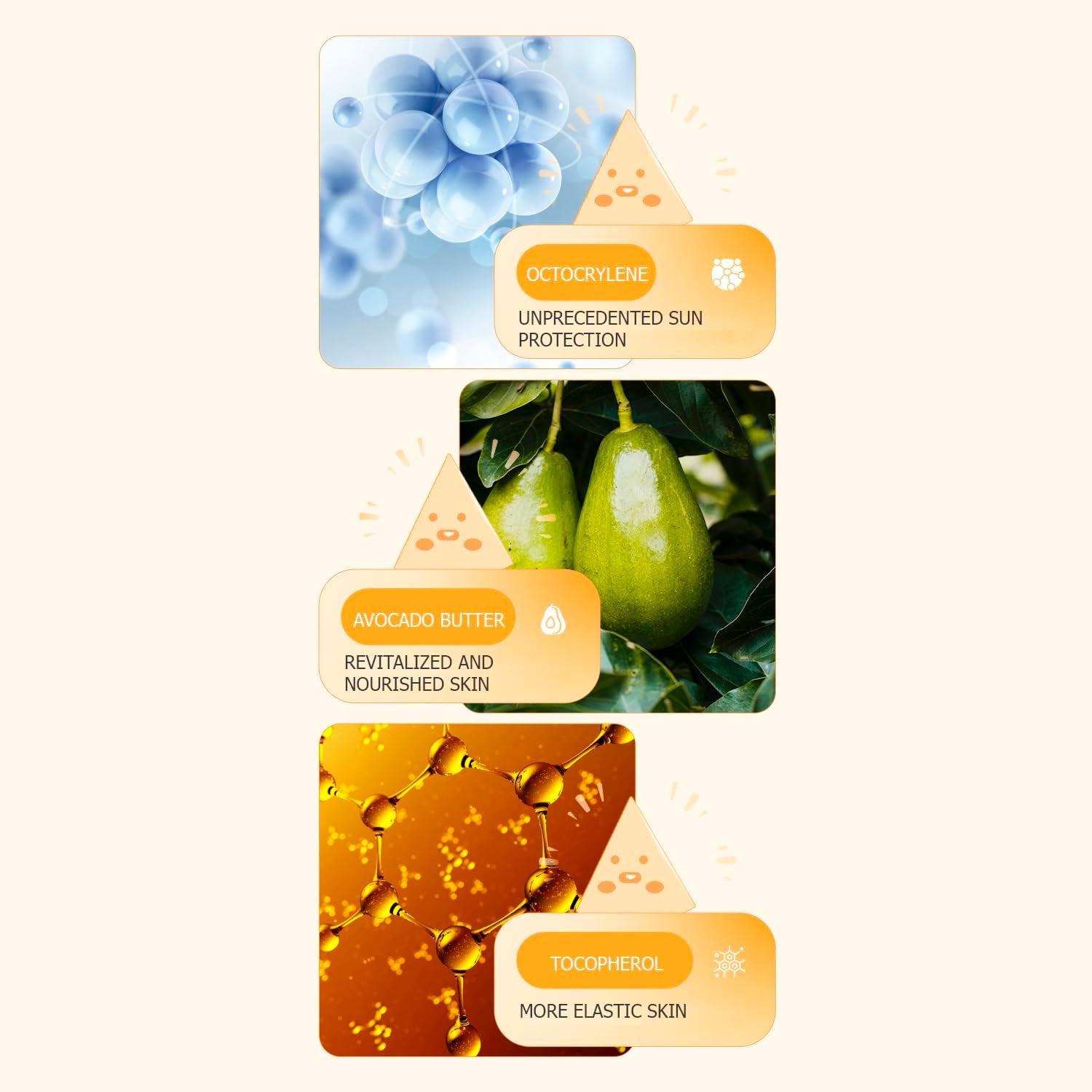VENZEN Avocado Butter Cheese Sunscreen SPF50+ PA+++ – Moisturizing UVA/UVB Protection, 30g