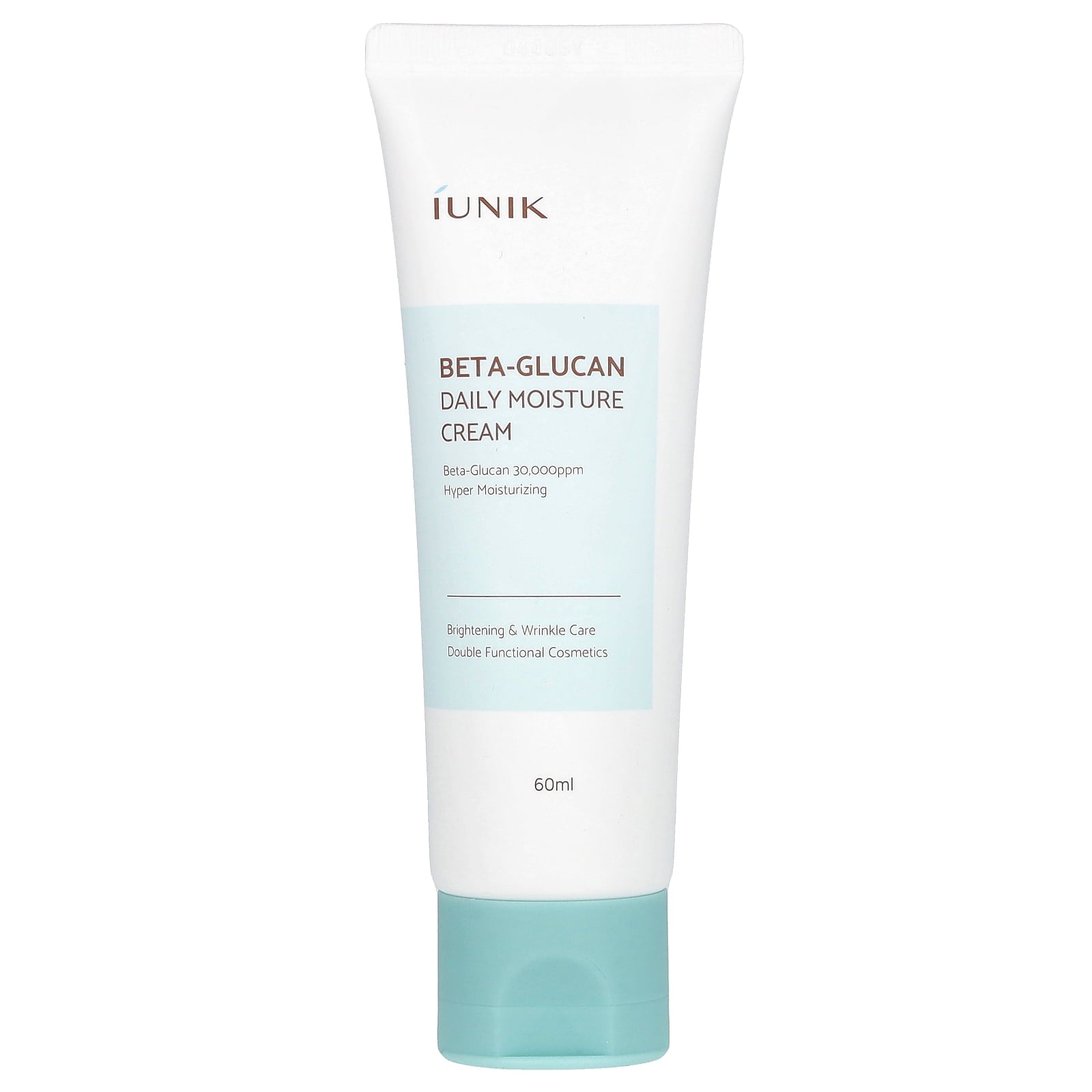 IUNIK Beta‑Glucan Daily Moisture Cream – Lightweight Barrier Moisturizer for Sensitive & Dry Skin, with 30,000 ppm Beta‑Glucan & Centella Asiatica – 2.02 oz