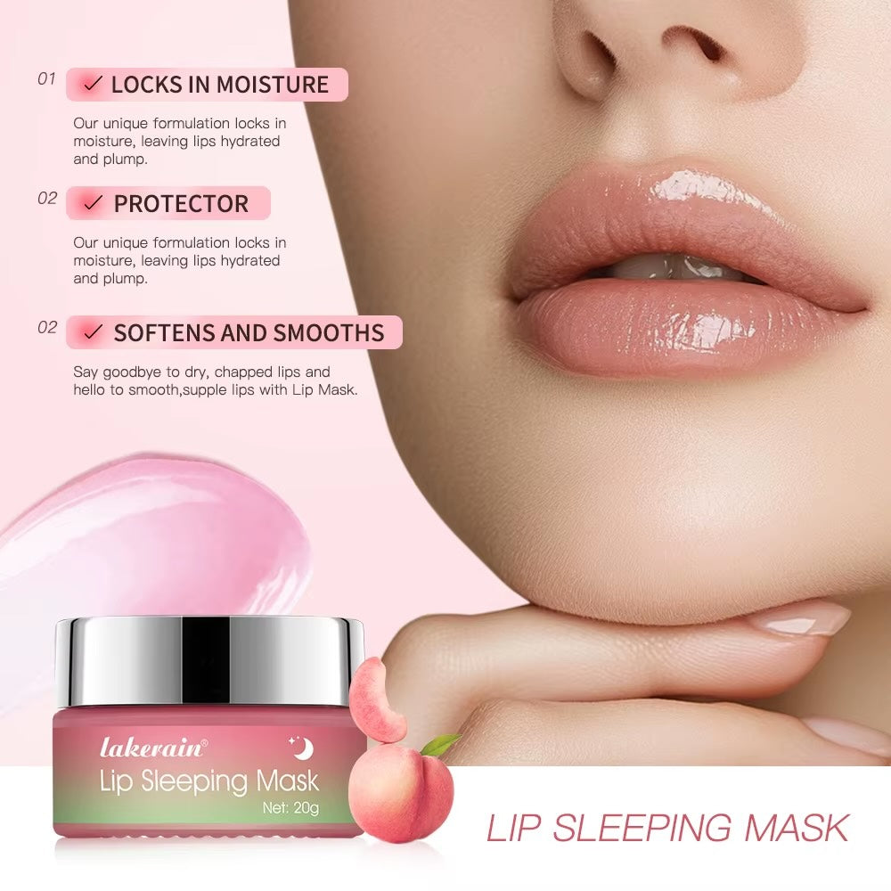 Lakerain Peach Collagen Lip Mask – Repairing & Moisturizing Overnight Care 20g/0.07oz.